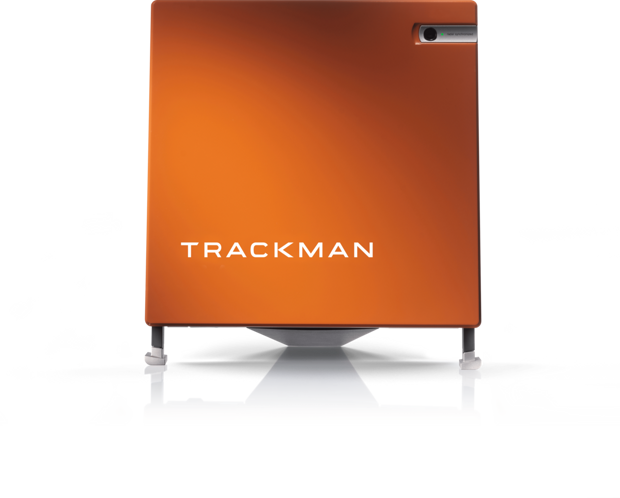 TrackMan 4 launch monitor on its stand, front view