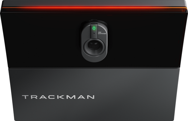TrackMan iO ceiling-mounted launch monitor, front view
